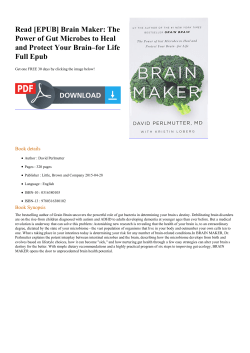 Read [EPUB] Brain Maker: The Power of Gut