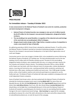 PRESS RELEASE For immediate release – Tuesday 6 October