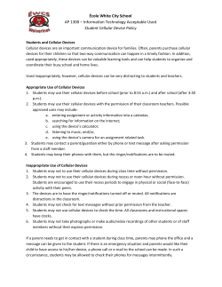EWCS Student Cellular Device Policy