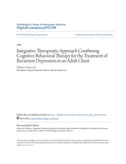 Integrative Therapeutic Approach Combining Cognitive Behavioral