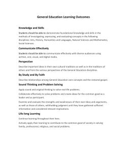 General Education Learning Outcomes