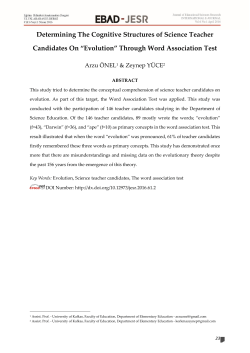 Determining The Cognitive Structures of Science - EBAD-JESR