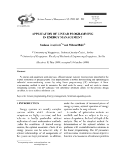 application of linear programming in energy management