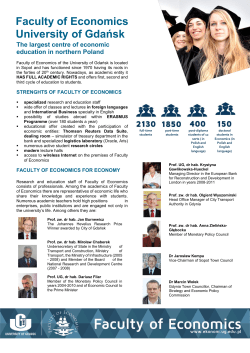 Faculty of Economics University of Gdańsk