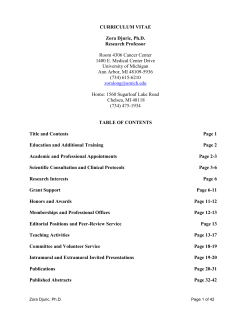 CURRICULUM VITAE - University of Michigan
