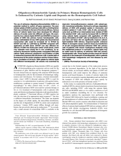 Oligodeoxyribonucleotide Uptake in Primary Human