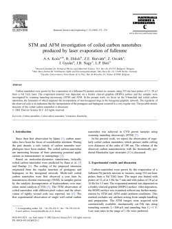 STM and AFM investigation of coiled carbon nanotubes produced by