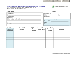 Biogeochemical Analytical Service Laboratory &ndash; Organic