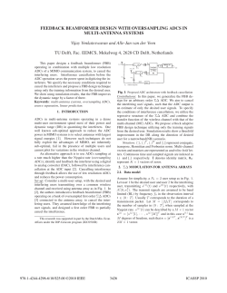 Feedback beamformer design with oversampling ADC`s in