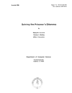 Solving the Prisoner`s Dilemma
