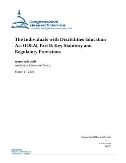 The Individuals with Disabilities Education Act (IDEA)