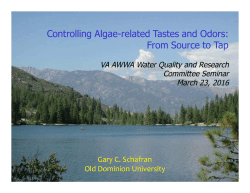 Controlling Algae-related Tastes and Odors: From
