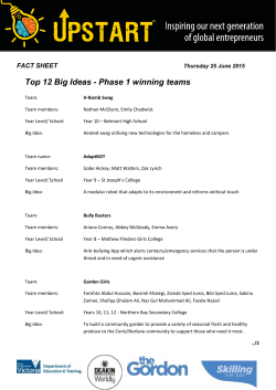 Top 12 Big Ideas - Phase 1 winning teams / 2