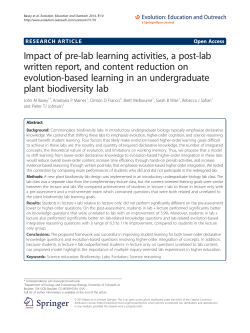 Impact of pre-lab learning activities, a post