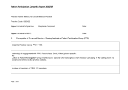 Patient participation enhanced service