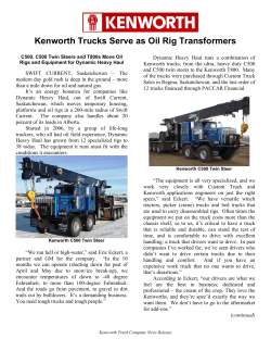 Kenworth Trucks Serve as Oil Rig Transformers