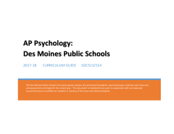 AP Psychology: Des Moines Public Schools