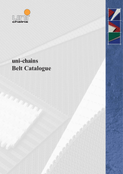 uni-chains Belt Catalogue - International Belt and Rubber Supply