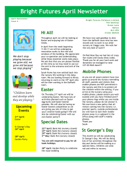 25 th April - Bright Futures Childcare Ltd