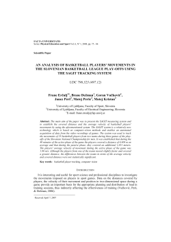 an analysis of basketball players` movements in