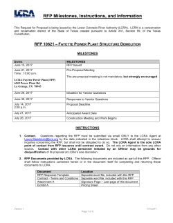 Fayette Power Plant (FPP) Structure Demo RFP Instructions