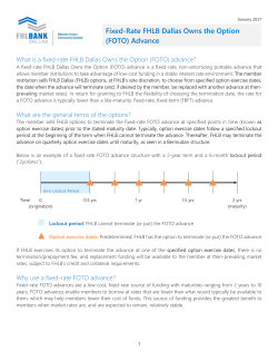 Fixed-Rate FHLB Dallas Owns the Option (FOTO) Advance