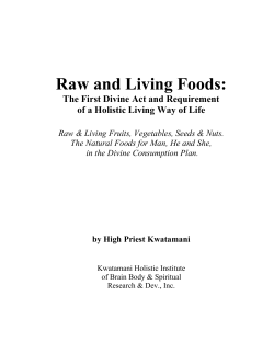 Raw and Living Foods - Live Food Sun Child