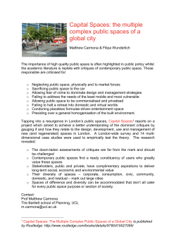 Capital Spaces: the multiple complex public spaces of a global city