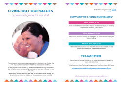 Personal Guide to Values and Behaviours