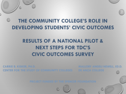 Environmental Predictors of Civic Outcomes