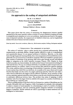 An approach to the scaling of categorized attributes