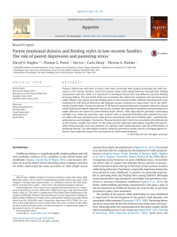 Parent emotional distress and feeding styles in low