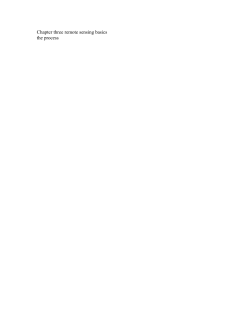 Chapter three remote sensing basics