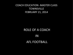 coach education -master class townsville february 21, 2014