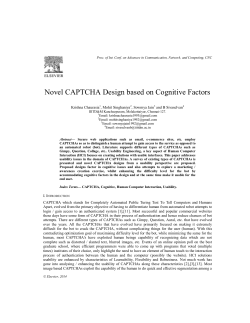 Novel CAPTCHA Design based on Cognitive Factors