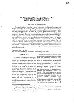 instabilities in market concentration: an empirical investigation in