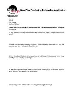 New Play Producing Fellowship Application