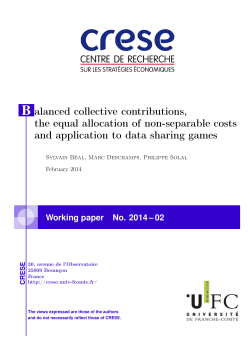 B alanced collective contributions, the equal allocation of
