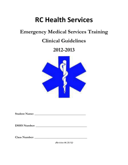 EMT-B Clinical Guidelines