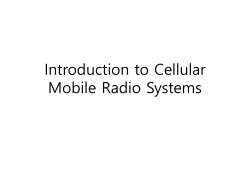 Introduction to Cellular Mobile Radio Systems