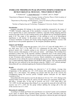 inorganic phosphate peak splitting during exercise in