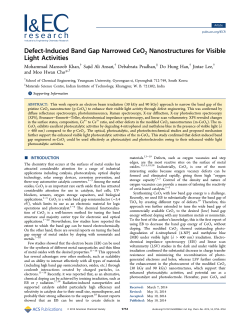 Defect-Induced Band Gap Narrowed CeO2 Nanostructures for