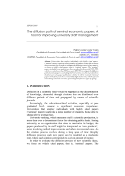 The diffusion path of seminal economic papers. A tool for improving