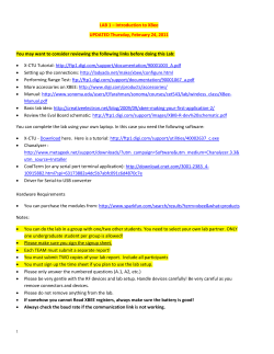 LAB 1 &ndash; Introduction to XBee UPDATED Thursday, February 24
