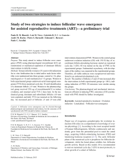 Study of two strategies to induce follicular wave emergence for