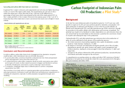 Carbon Footprint of Indonesian Palm Oil Production
