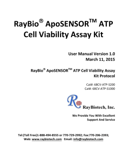 RayBio ApoSENSOR ATP Cell Viability Assay Kit