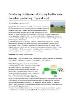 discovery tool for new drenches protecting crop and stock