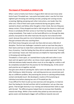 The impact of Throwball on children`s life