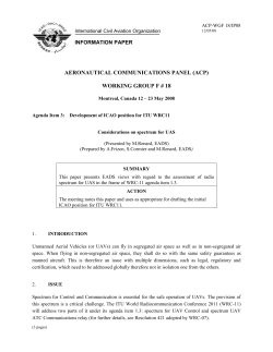 Considerations on spectrum for UAS (rev1)